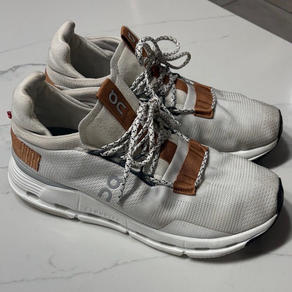 On Running Women's White and Tan Sneakers - Picture 3 of 16